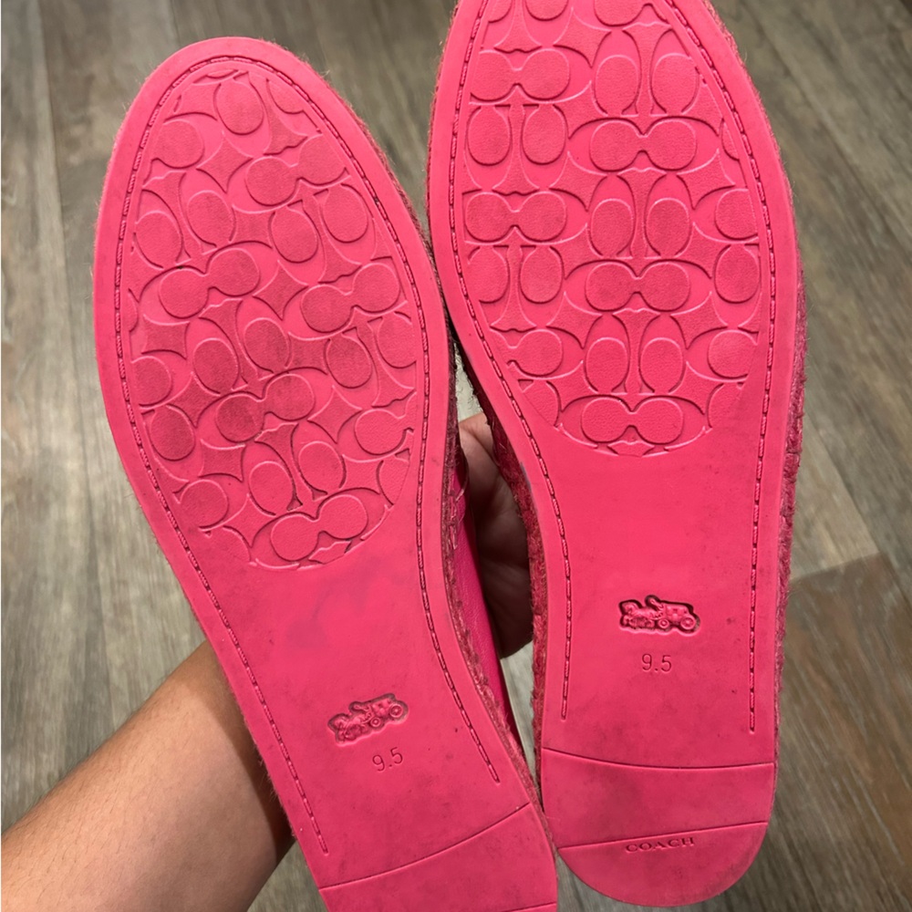 Coach Pink Charlie Leather Espadrilles Sandals - Picture 4 of 4